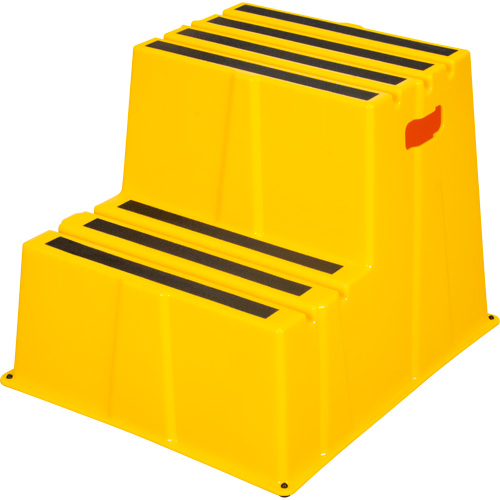 Escabeau industriel, 2 marches, 26" x 22-7/16" x Hauteur 19-11/16" Waymarc Industries Inc