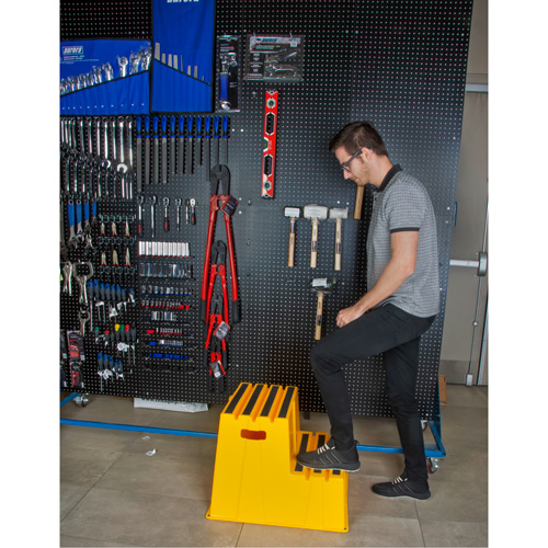 Escabeau industriel, 2 marches, 26" x 22-7/16" x Hauteur 19-11/16" Waymarc Industries Inc
