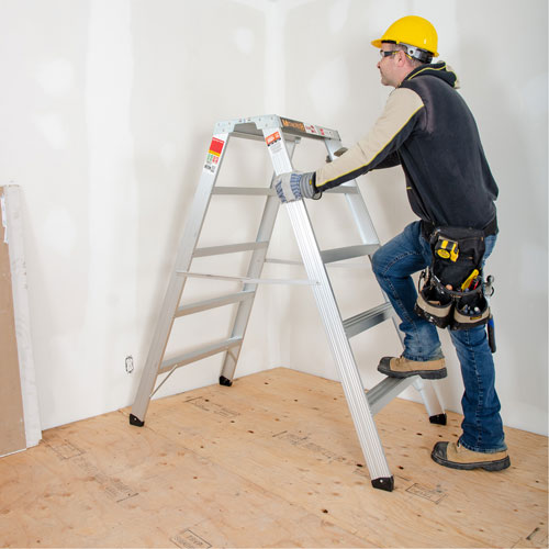 Portable Work-Stand Saw Horse, Aluminum Frame, 12-1/4" D x 56" H Waymarc Industries Inc