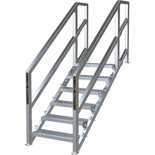 SmartStairs 6-10 Steps Modular Construction Stair System, 75" H Waymarc Industries Inc