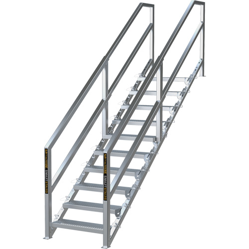 SmartStairs 6-10 Steps Modular Construction Stair System, 75" H Waymarc Industries Inc
