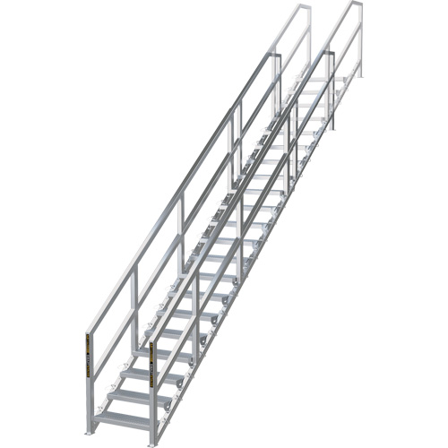 SmartStairs 17-21 Steps Modular Construction Stair System, 157-1/2" H Waymarc Industries Inc