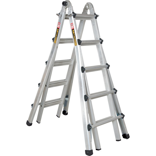 Telescoping Multi-Position Ladder, Aluminum, 300 lbs., CSA Grade 1A Waymarc Industries Inc