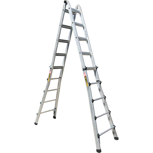 Telescoping Multi-Position Ladder, Aluminum, 300 lbs., CSA Grade 1A Waymarc Industries Inc