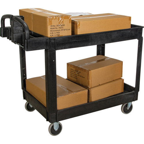 Chariot utilitaire, 2 tiers, 25-5/8" x 33-1/2" x 43-3/4", Capacit&eacute; 550 lb Waymarc Industries Inc