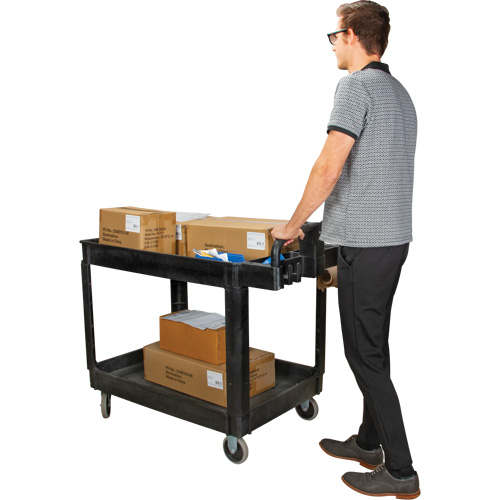 Chariot utilitaire, 2 tiers, 25-5/8" x 33-1/2" x 43-3/4", Capacit&eacute; 550 lb Waymarc Industries Inc