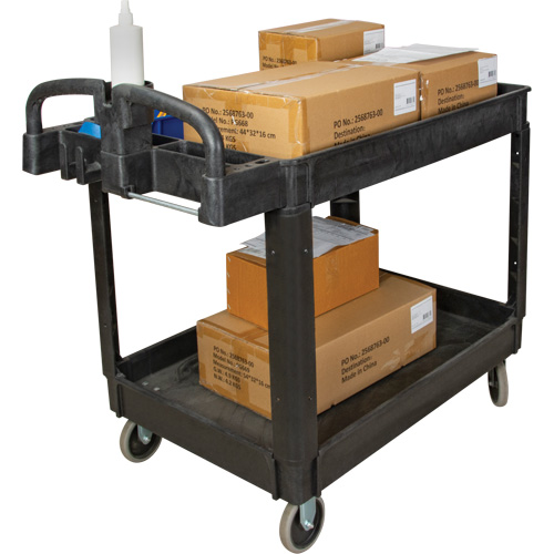 Chariot utilitaire, 2 tiers, 25-5/8" x 33-1/2" x 43-3/4", Capacit&eacute; 550 lb Waymarc Industries Inc