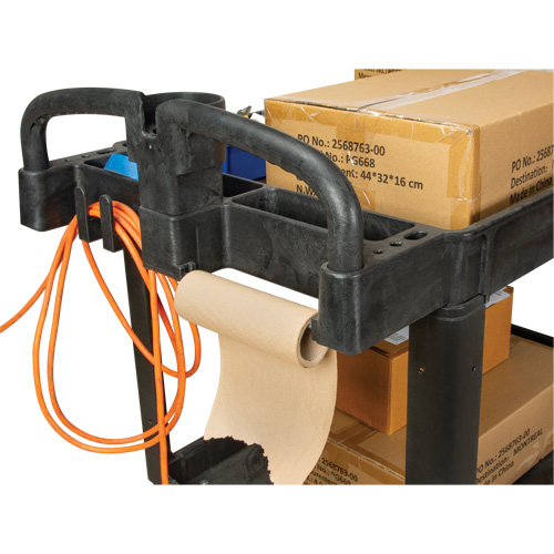 Chariot utilitaire, 2 tiers, 25-5/8" x 33-1/2" x 43-3/4", Capacit&eacute; 550 lb Waymarc Industries Inc