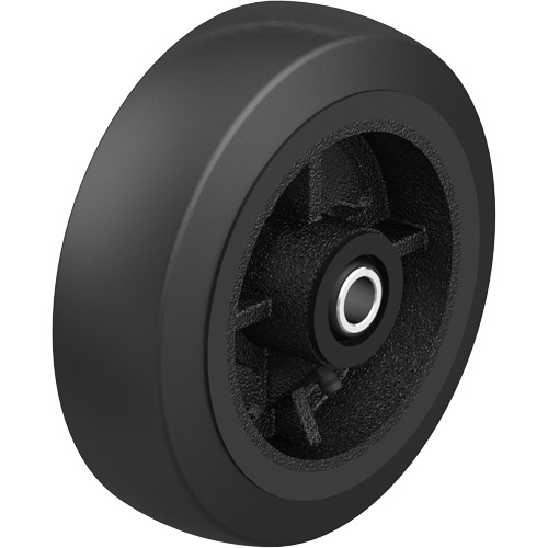 Roue en caoutchouc noir sur noyau en fonte noir, 12" (304,8 mm) dia. x 2-1/2" (64 mm) la, Capacit&eacute; de 396,8 lb (180 kg) Waymarc Industries Inc
