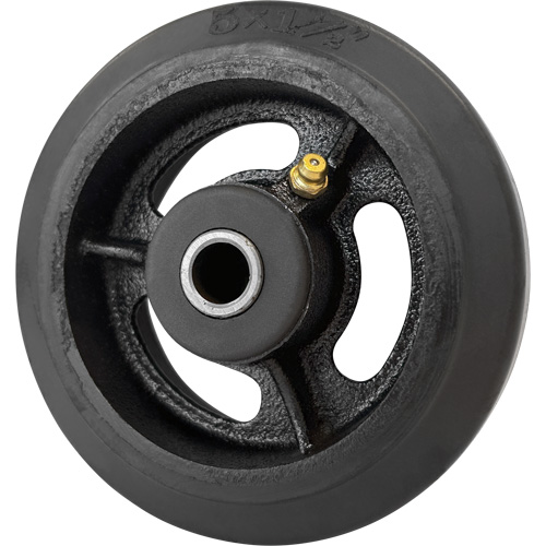 Roue en caoutchouc moul&eacute;, 5'' (127 mm) dia. x 1-1/2" (38 mm) la, Capacit&eacute; de 400 lb (181 kg) Waymarc Industries Inc