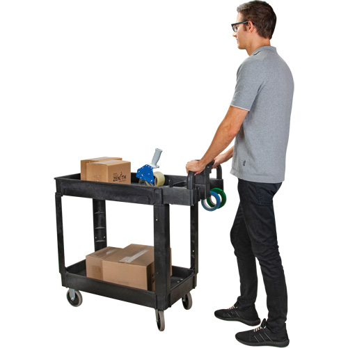 Chariot utilitaire, 2 tiers, 17-1/8" x 33-1/2" x 37-5/8", Capacit&eacute; 550 lb Waymarc Industries Inc