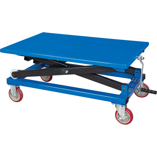 Manual Scissor Lift Table, 37-3/8" L x 23-5/8" W, Steel, 660 lbs. Capacity Waymarc Industries Inc