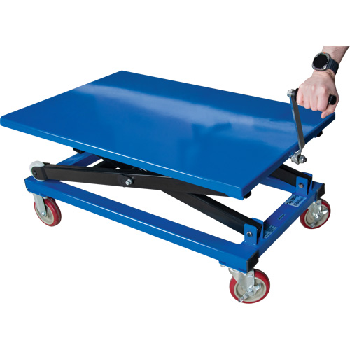 Manual Scissor Lift Table, 37-3/8" L x 23-5/8" W, Steel, 660 lbs. Capacity Waymarc Industries Inc