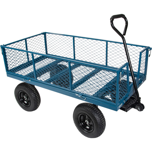 Wagon avec c&ocirc;t&eacute;s rabattables, 24" la x 48" la x Capacit&eacute; 800 lb Waymarc Industries Inc