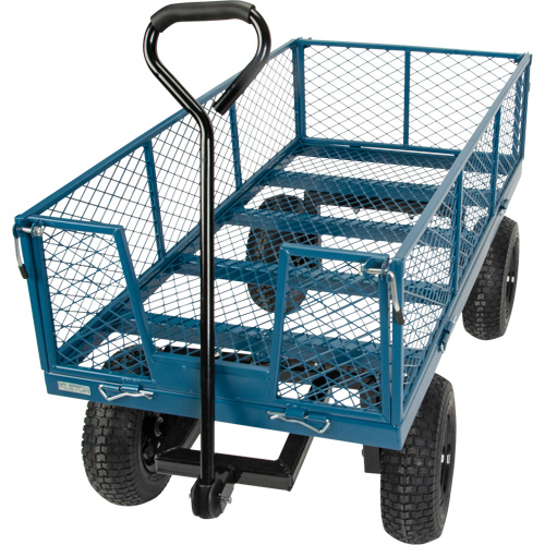 Wagon avec c&ocirc;t&eacute;s rabattables, 24" la x 48" la x Capacit&eacute; 800 lb Waymarc Industries Inc