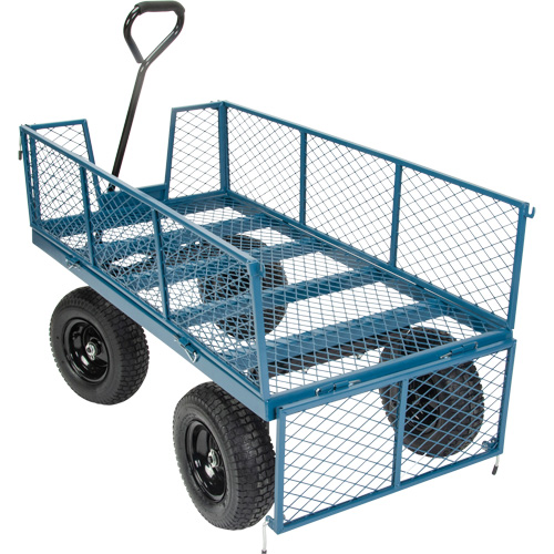 Wagon avec c&ocirc;t&eacute;s rabattables, 24" la x 48" la x Capacit&eacute; 800 lb Waymarc Industries Inc