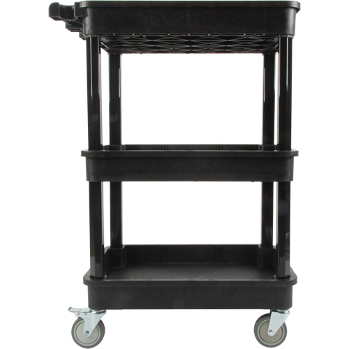 Utility Cart with Deep Lip Shelf, 3 Tiers, 19" x 39-1/2" x 28-1/4", 330 lbs. Capacity Waymarc Industries Inc