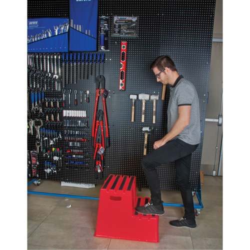 Escabeau industriel, 2 marches, 26" x 22-7/16" x Hauteur 19-11/16" Waymarc Industries Inc
