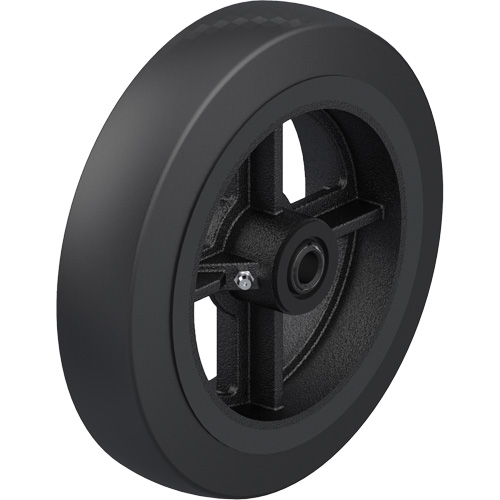 Roue en caoutchouc noir sur noyau en fonte Waymarc Industries Inc