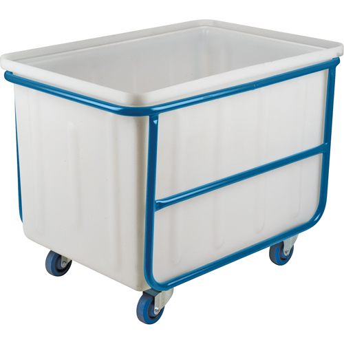 Straight Wall Box Truck, White Polyethylene, 46" L x 28" W x 31" H, 14 cu. ft. Volume, 1000 lbs. Capacity Waymarc Industries Inc
