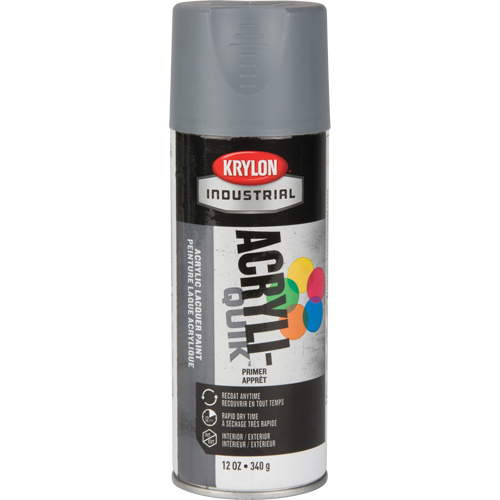 Laque industrielle Acryli-Quik, Gris, Tr&egrave;s mat, 12 oz, Canette a&eacute;rosol Waymarc Industries Inc
