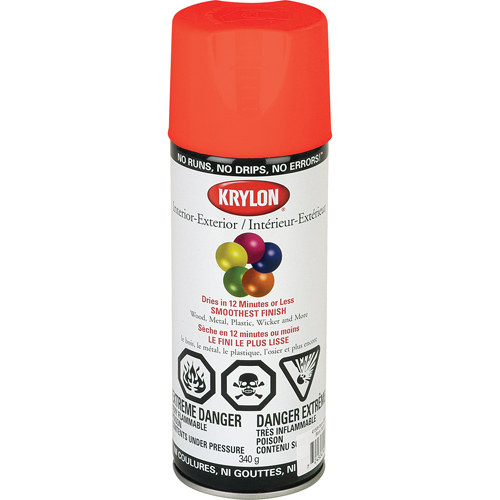 Peinture &agrave; pulv&eacute;riser fluorescente, Jaune/orange fluorescent, 11 oz, Canette a&eacute;rosol Waymarc Industries Inc