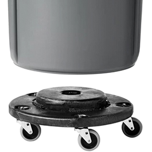 Chariot &agrave; visser Brute, Poly&eacute;thyl&egrave;ne, Noir, Convient aux contenants 20 - 55 US gal. Waymarc Industries Inc