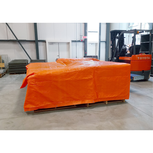 B&acirc;ches isol&eacute;es, Poly&eacute;thyl&egrave;ne, Orange, 20' x 12' x 8 mils Waymarc Industries Inc