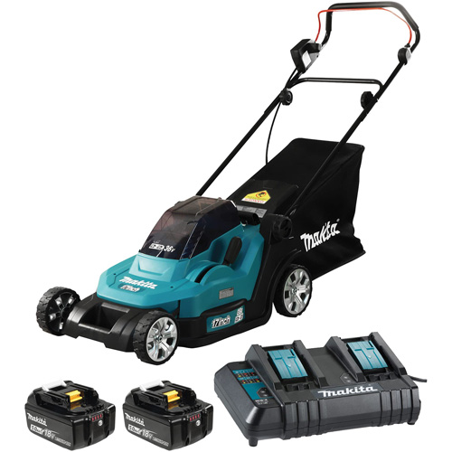 36V 5.0 Ah LXT Lawn Mower Kit, Push Walk-Behind, Battery Powered, 17" Cutting Width Waymarc Industries Inc