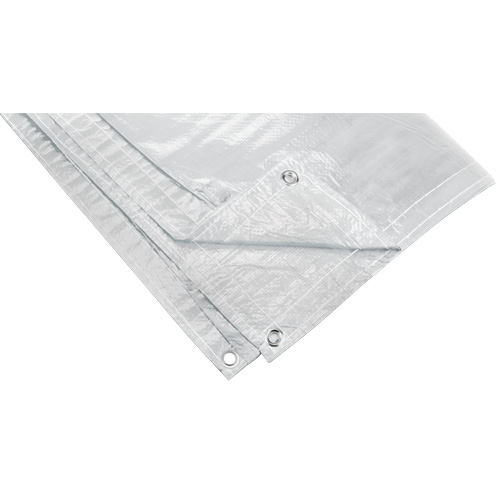 B&acirc;che isol&eacute;e, Poly&eacute;thyl&egrave;ne, Blanc, 20' x 12' x 8 mils Waymarc Industries Inc