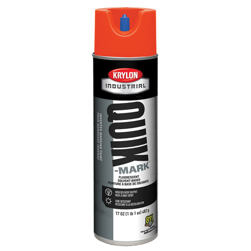 Industrial Quik-Mark Solvent-Based Inverted Marking Paint, 17 oz., Aerosol Can Waymarc Industries Inc