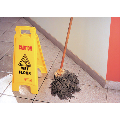 "Wet Floor" Safety Signs, English with Pictogram Waymarc Industries Inc