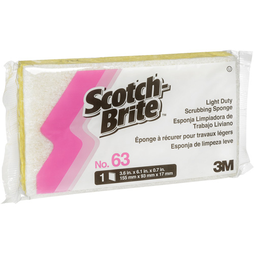 Scotch-Brite Light-Duty Scrub Sponge, Cellulose/Scrubbing, 3-1/2" W x 6" L Waymarc Industries Inc