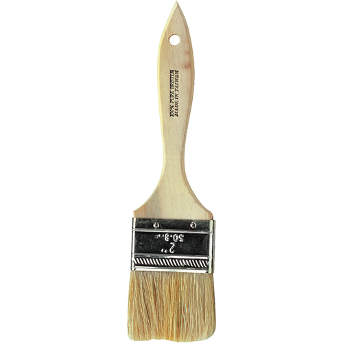 Pinceau &agrave; soies rases, Soie blanche, Manche Bois, Largeur de 1/2" Waymarc Industries Inc