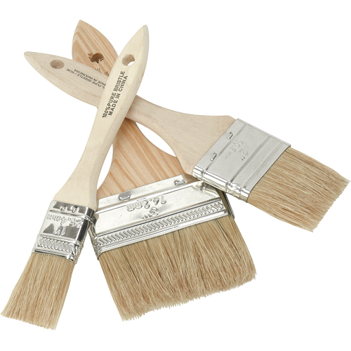 Pinceau &agrave; soies rases, Soie blanche, Manche Bois, Largeur de 1" Waymarc Industries Inc