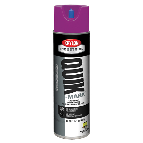 Peinture de marquage industrielle invers&eacute;e &agrave; base de solvant Quik-Mark, 17 oz, Canette a&eacute;rosol Waymarc Industries Inc