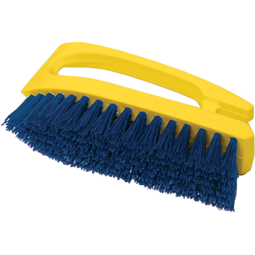 Iron Scrub Brush with Handle, 6" L, Natural Fibre/Synthetic Bristles Waymarc Industries Inc