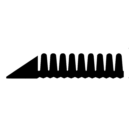 Mat-A-Dor Mat, Rubber, Scraper Type, Finger Tip Style Pattern, 3' x 6', Black Waymarc Industries Inc