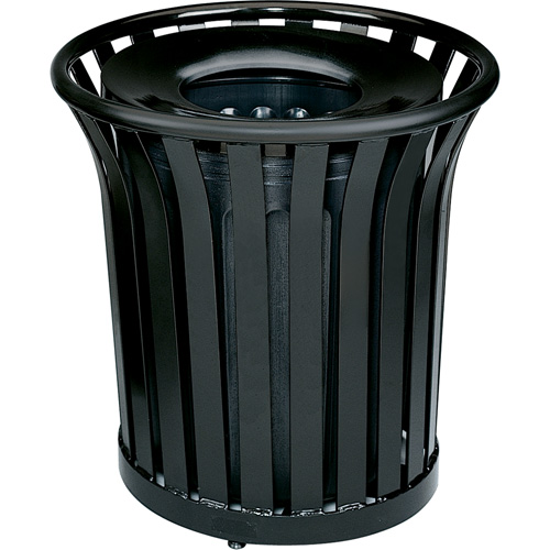 Americana Series Open-Top Waste Receptacle, Steel, 36 US gal. Waymarc Industries Inc