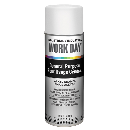 Peinture industrielle Work Day, Blanc, Brillant, 10 oz, Canette a&eacute;rosol Waymarc Industries Inc