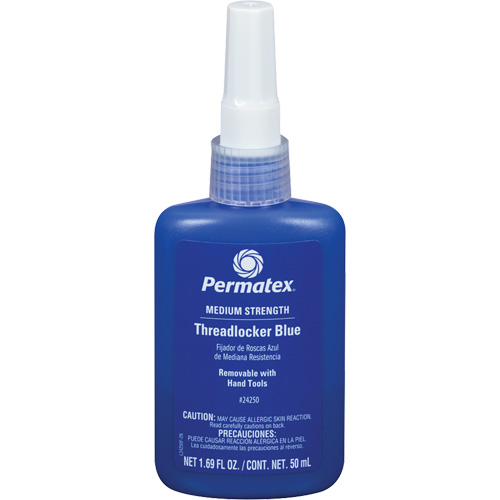 Adh&eacute;sif frein-filet &agrave; adh&eacute;rence amovible, Bleu, Moyen, 50 ml, Bouteille Waymarc Industries Inc