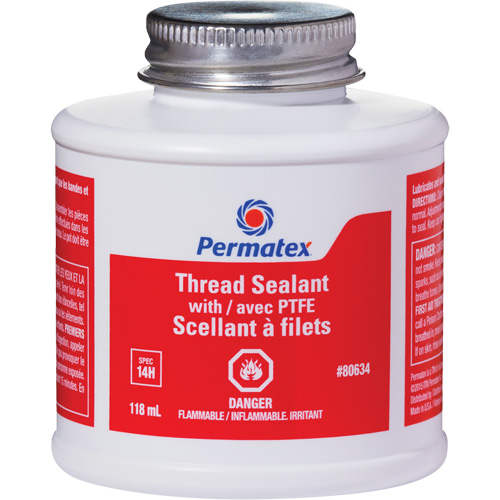 Scellant &agrave; filets avec PTFE, Bouteille &agrave; dessus brosse, 118 ml, -54°C - 150°C/-65°F - 300°F Waymarc Industries Inc