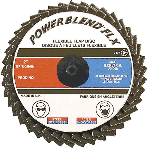 Disque &agrave; lamelles &agrave; rouler Powerblend FLX, 3" x Grain 120, Alumine de zirconium Waymarc Industries Inc
