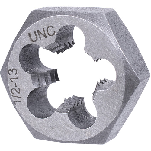 SAE Hex Die, 1" Dia., 1/2"-13NC Thread, Alloy Steel Waymarc Industries Inc