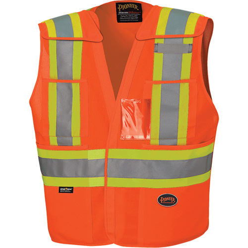 6930 Veste de s&eacute;curit&eacute; d&eacute;tachable &agrave; &eacute;paules tombantes, Orange haute visibilit&eacute;, Grand/T-Grand, Polyester Waymarc Industries Inc