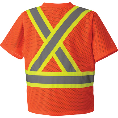 5994 High-Visibility Safety T-Shirt, Polyester, 2X-Large, High Visibility Orange Waymarc Industries Inc