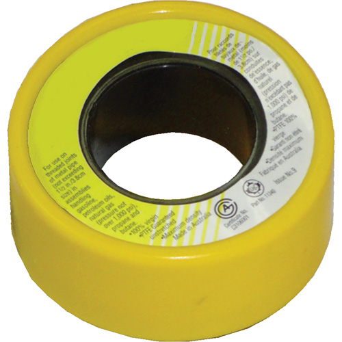 Ruban scellant pour filets au pas du gaz avec PTFE, 236" lo x 1/2" la, Jaune Waymarc Industries Inc