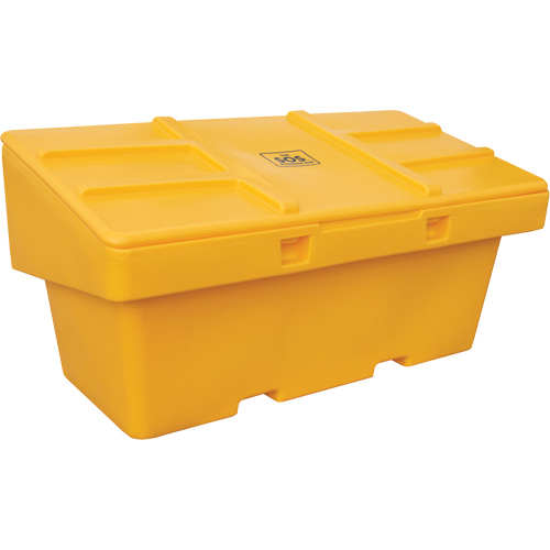 Contenants pour sel & sable SOS, Avec Moraillon, 72" x 36" x 36", 36 pi³, Jaune Waymarc Industries Inc