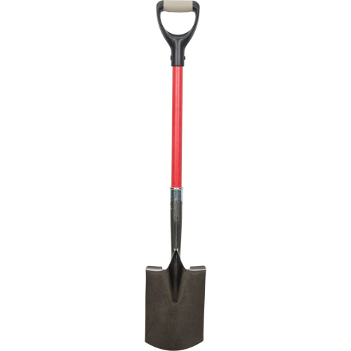 Heavy-Duty Shovels, Fibreglass, Carbon Steel Blade, D-Grip Handle, 30-1/2" Long Waymarc Industries Inc