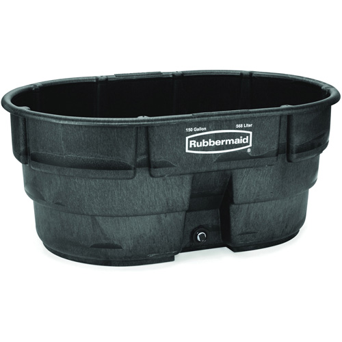 Stock Tank, 39" D x 58" W x 25" H, 1200 lbs. Capacity, Black Waymarc Industries Inc